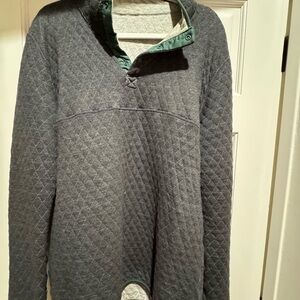 Marine Layer Gray Quilted Crewneck Sweater